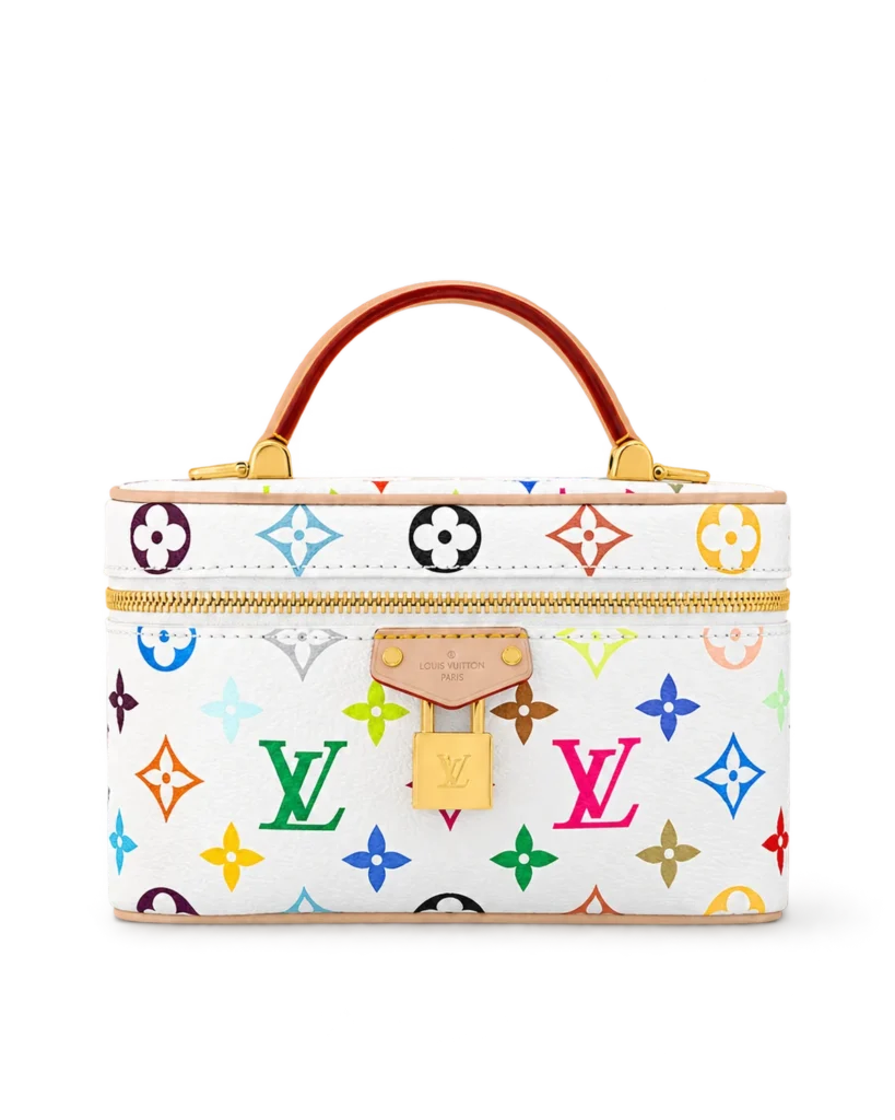 White Multicolor Monogram Vanity Bag — main view