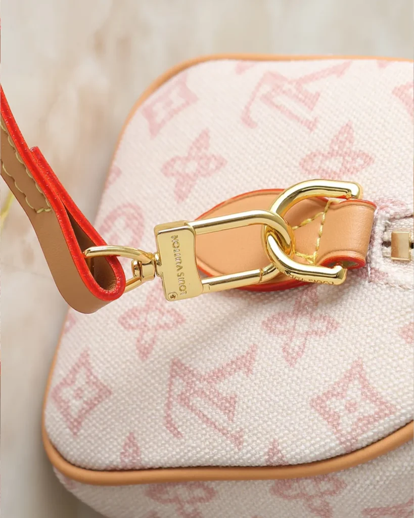Cream and Pale-Pink Monogram Top-Handle Bag — 8