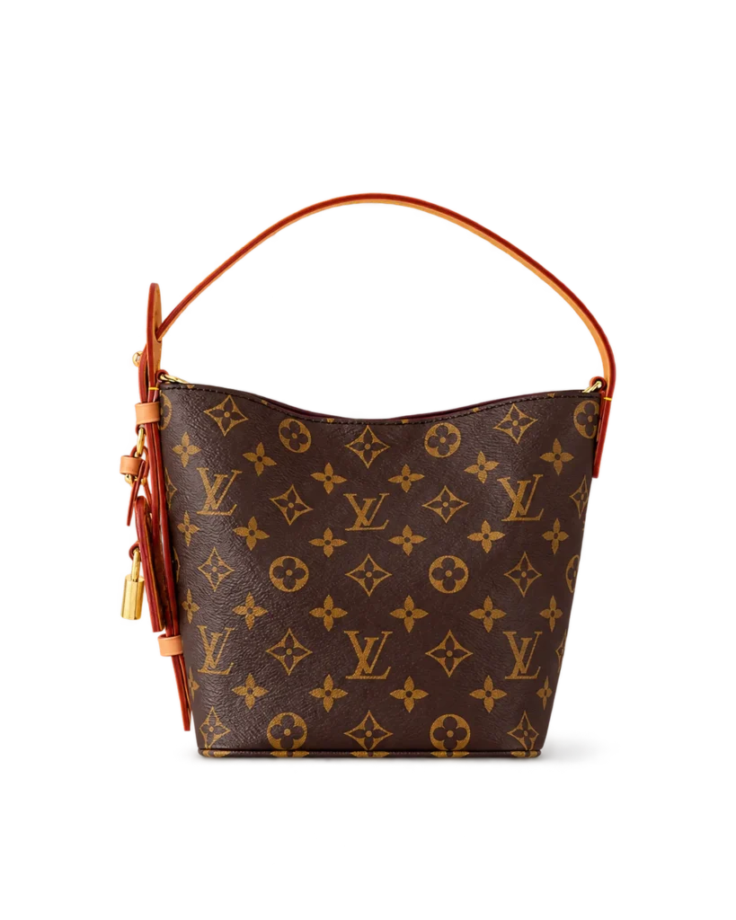 Brown Monogram Curved Top Bucket Bag — main view