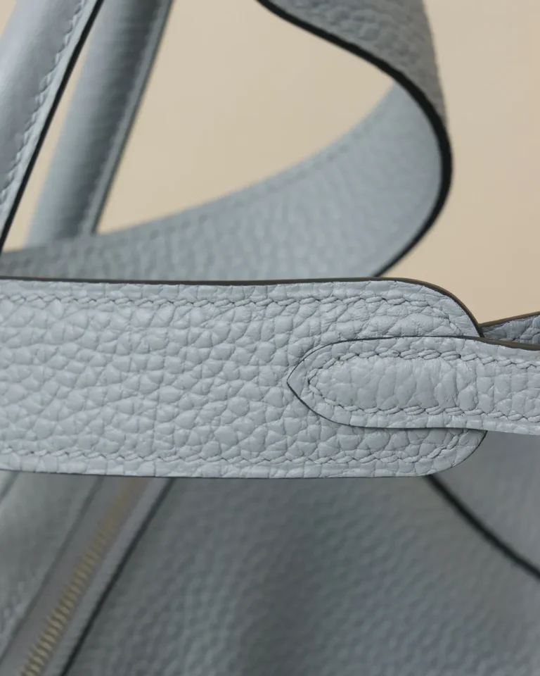 Ice Blue Folded Shoulder Bag — strap detail view