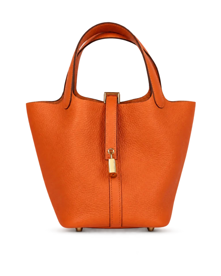 Picotin-Inspired 18 Orange Bucket Bag, main view