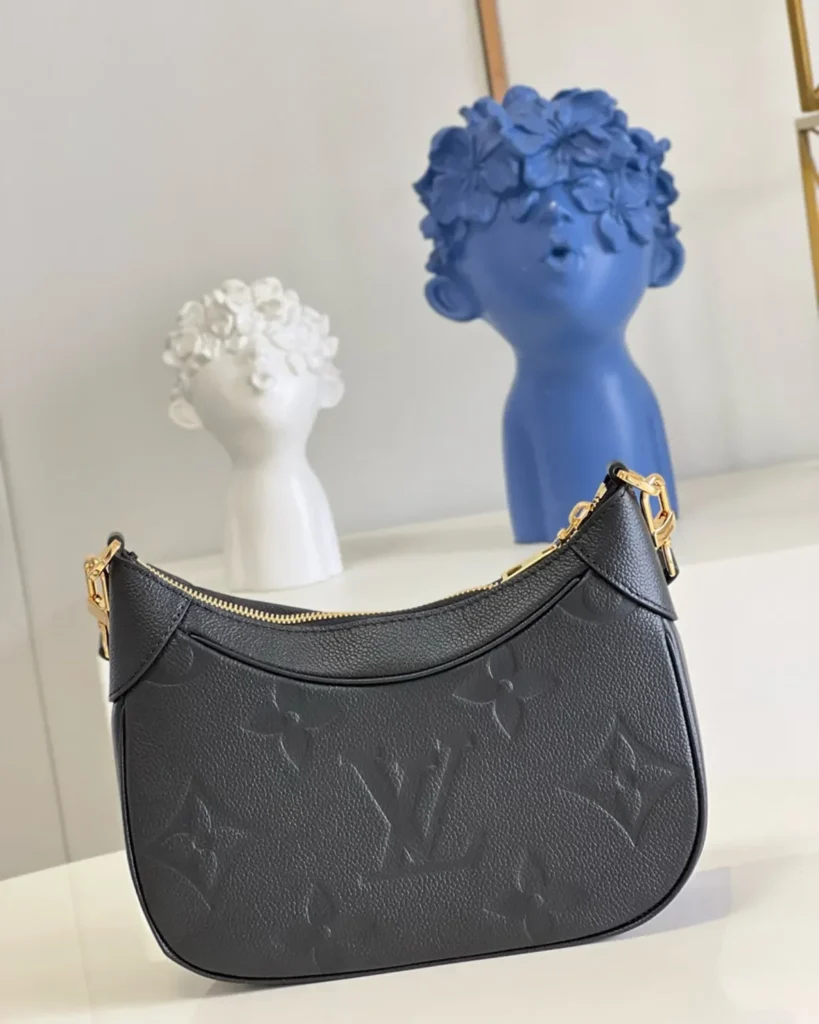 Black Mini Moon-Inspired Crescent Bag — rear view