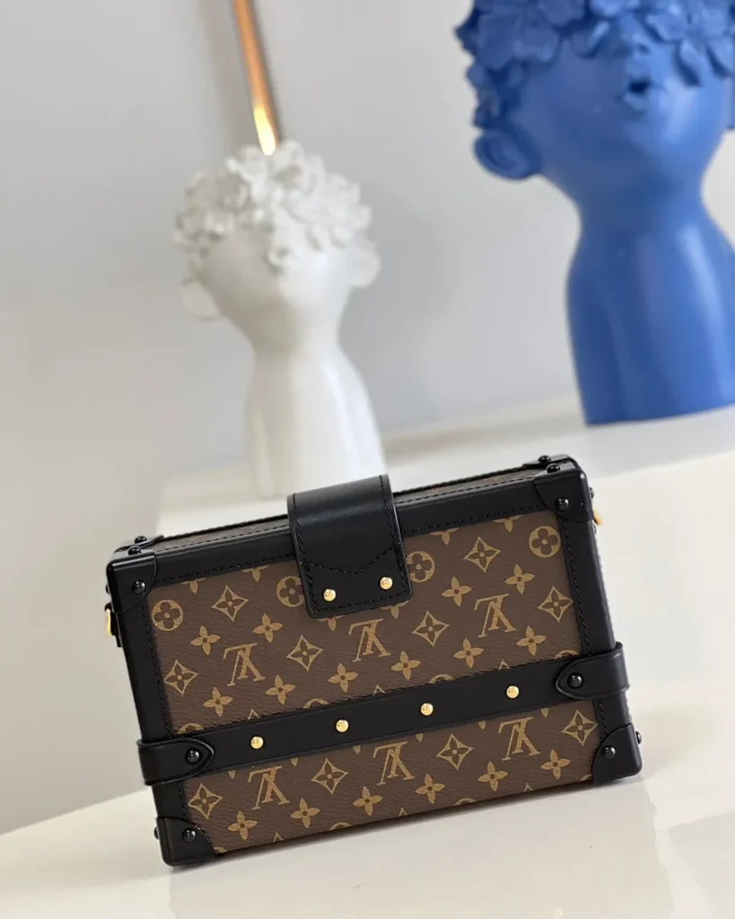 Brown Monogram Black-Trim Trunk Bag — rear view