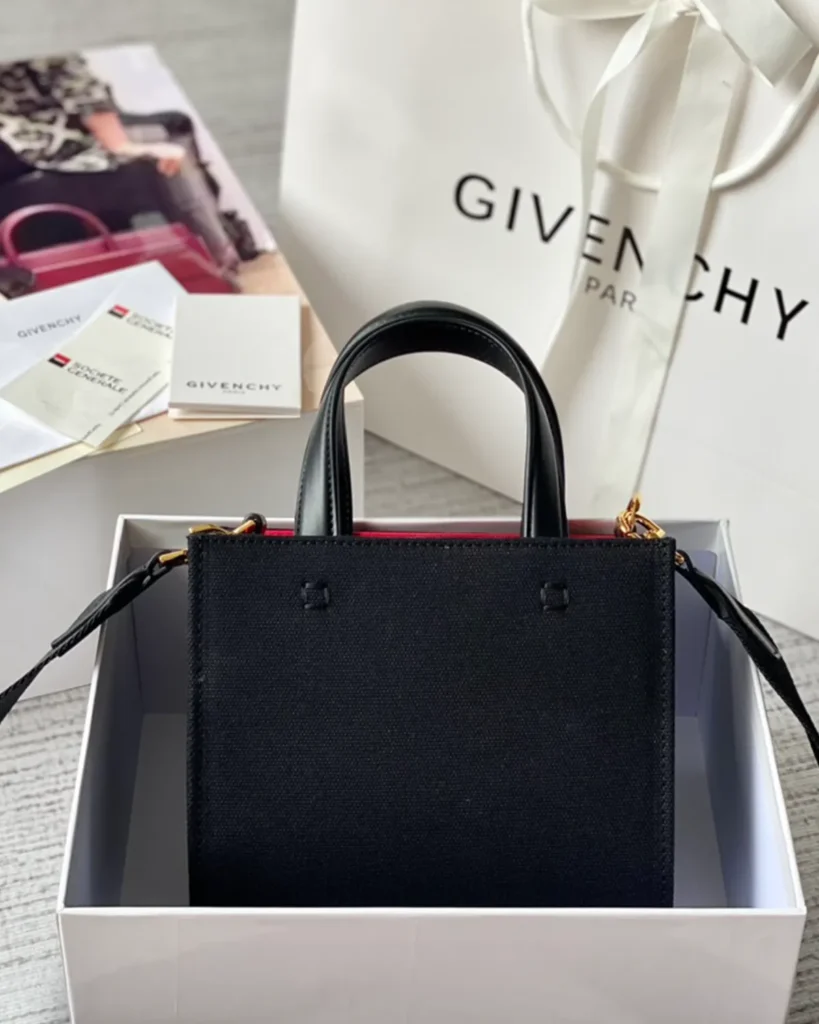 Black Logo Box Shopper — rear