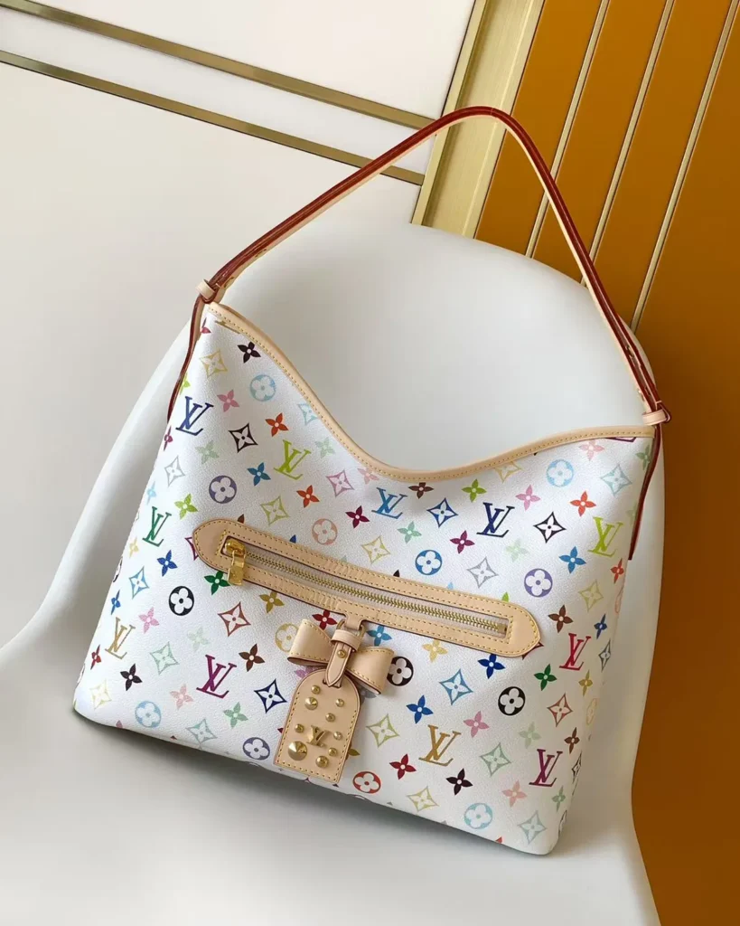 White Multicolor Monogram Shoulder Bag — 2