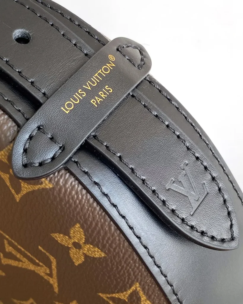 Brown Monogram Crescent Chain Hobo — strap detail view
