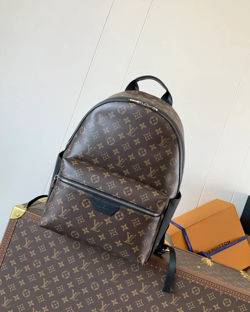 Brown Monogram Discovery-Inspired Backpack — front view