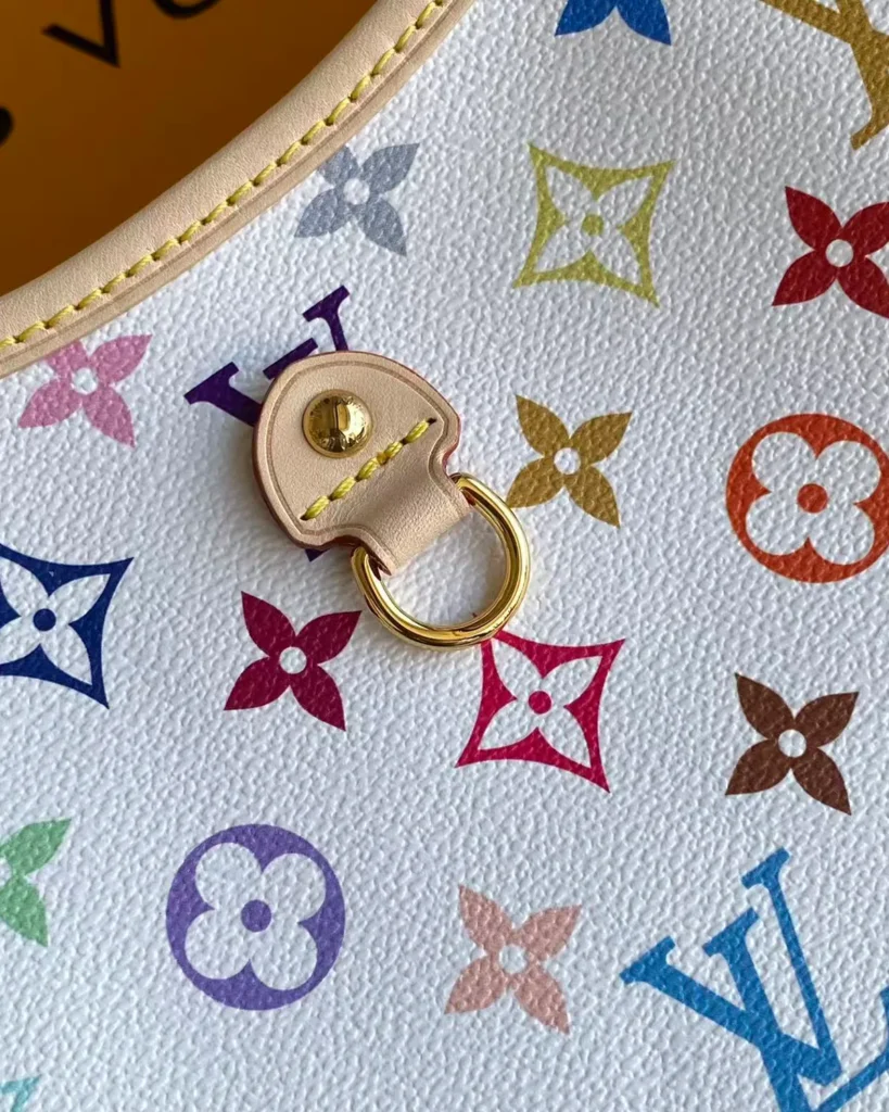 White Multicolor Monogram Shoulder Bag — 8