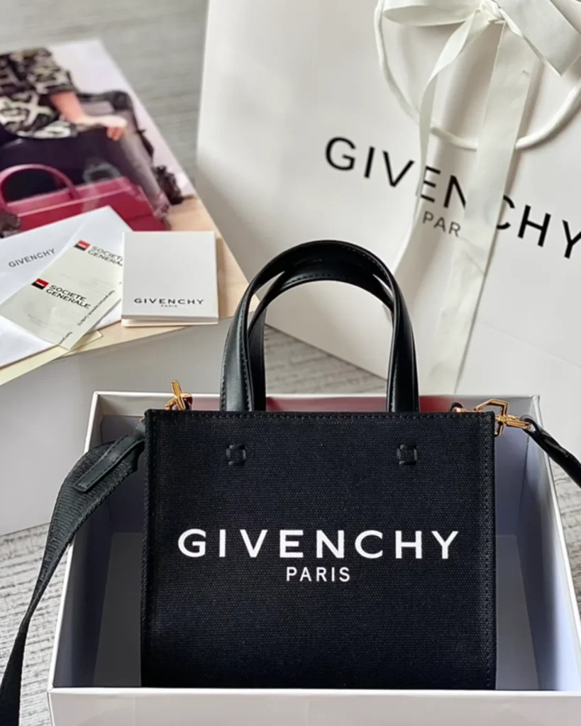 Black Logo Box Shopper — front styled