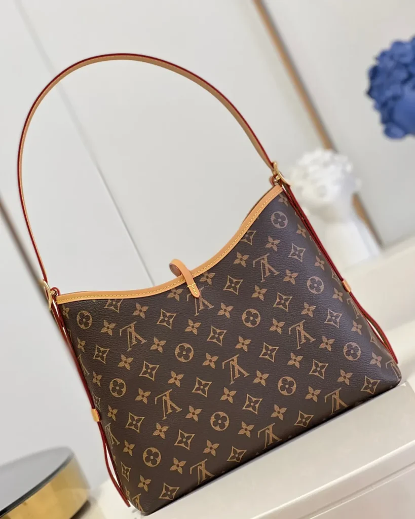 Brown Monogram Bow Shoulder Bag — rear view
