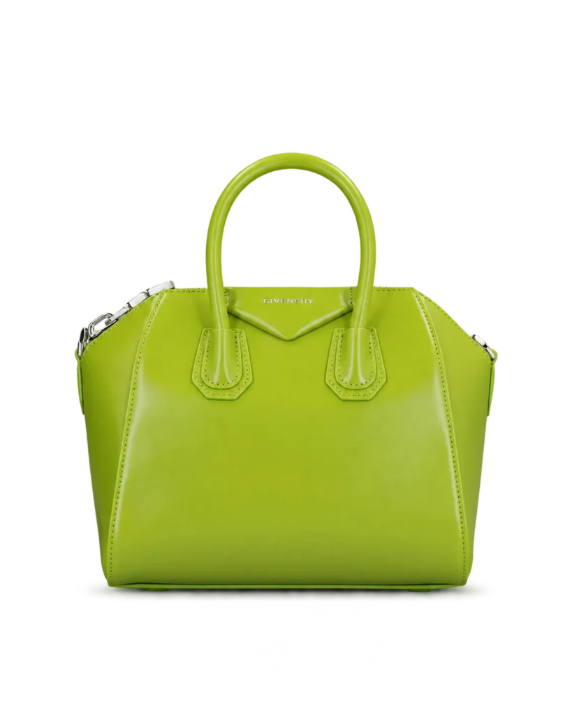 Lime Green Architectural Top Handle Bag — main view