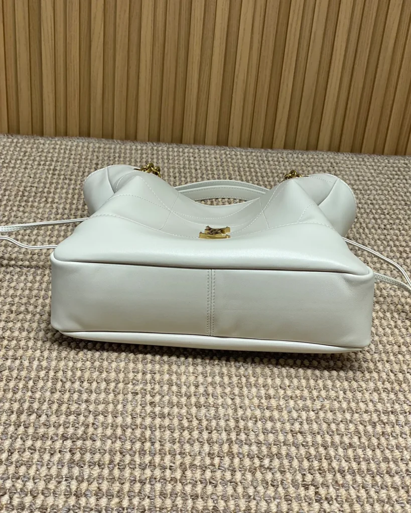 Ivory Geometric Side-Tie Shopper — base view