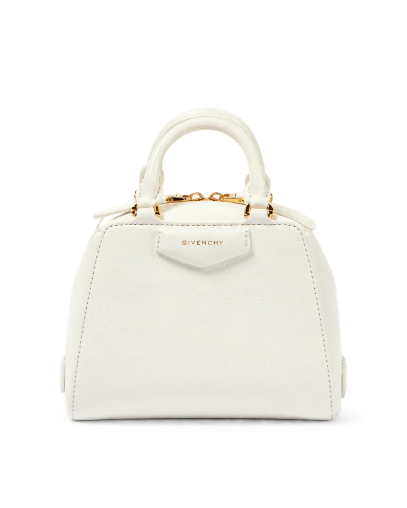 White Domed Top Handle Bag — main view