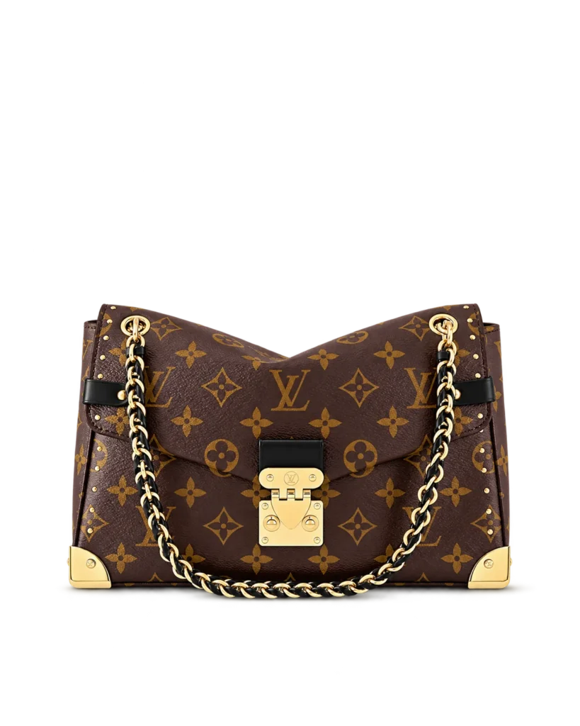 Brown Monogram Chain Flap Bag — main view