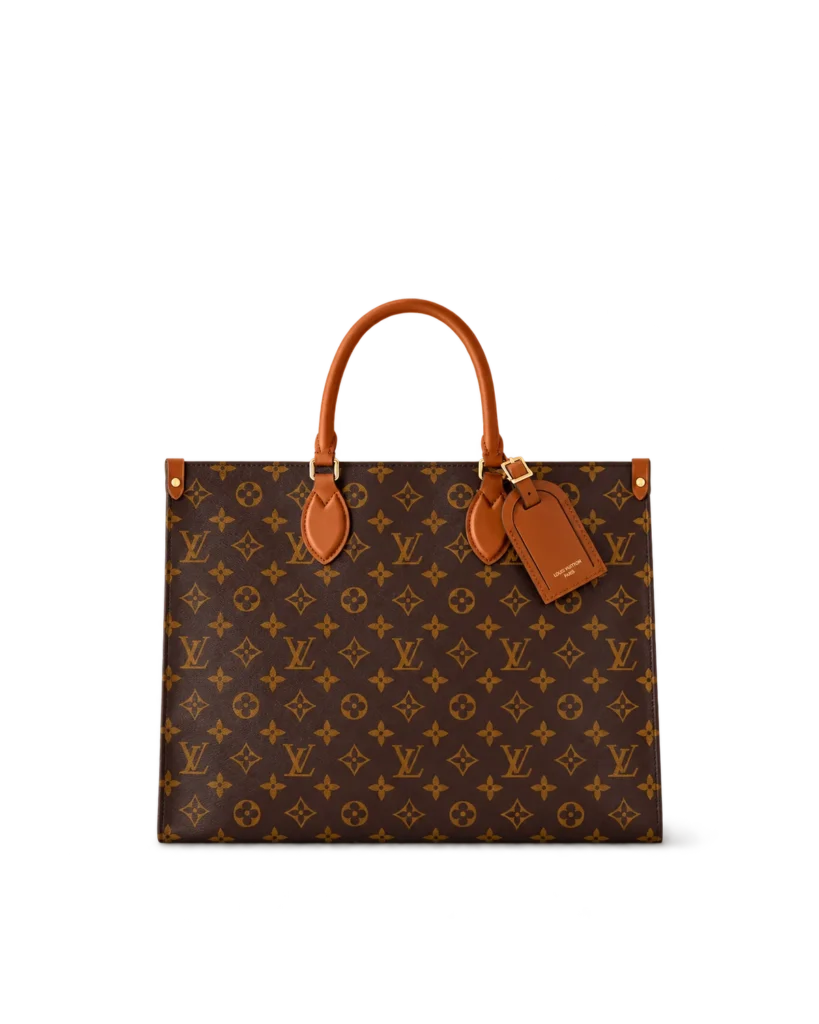 Brown Monogram Tall Tote — main view