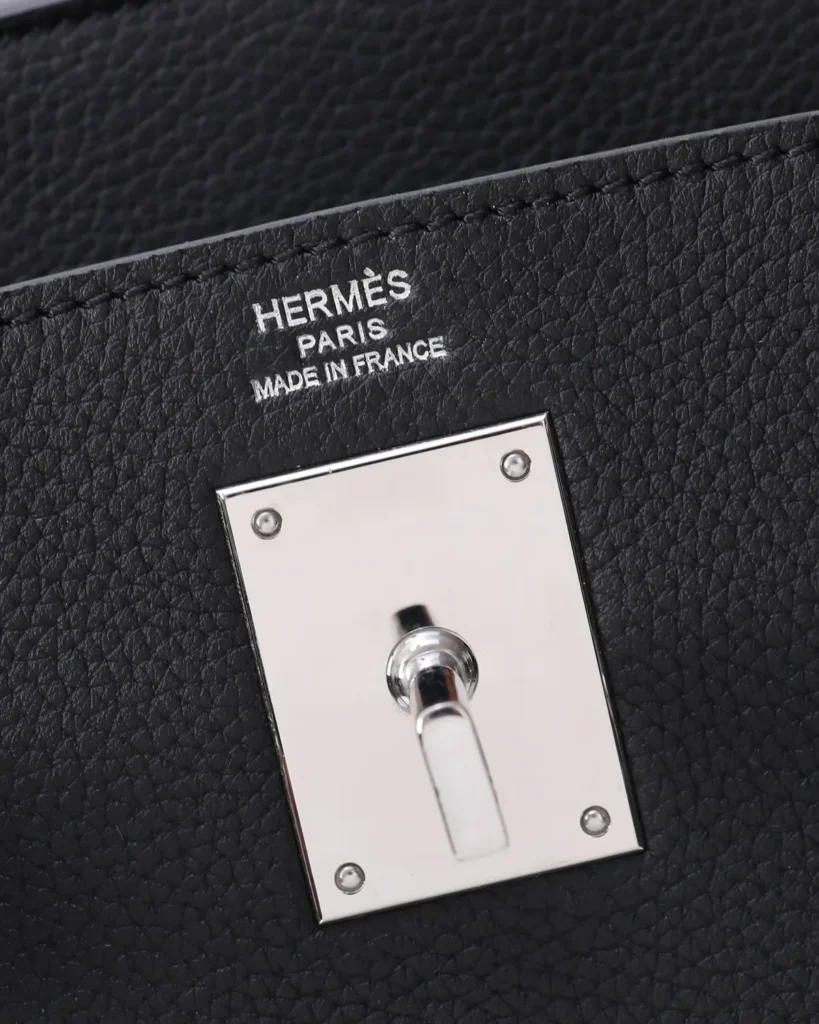 Dark Navy Tall Strap Bag — flap detail view