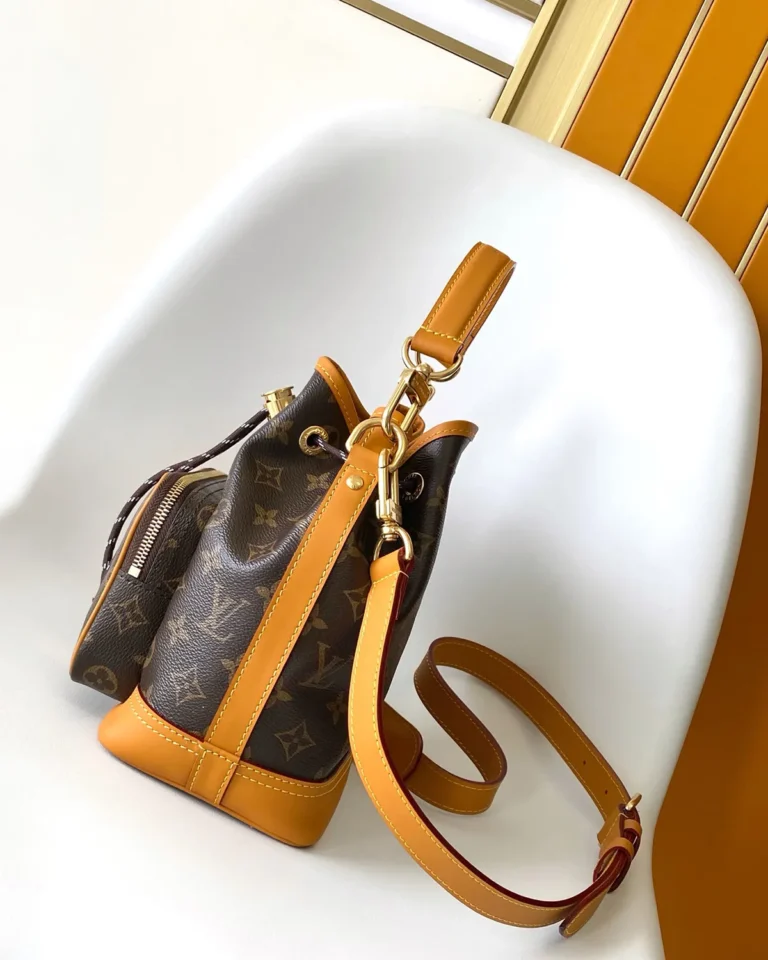 Brown Monogram Drawstring Bucket Bag