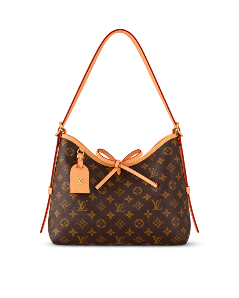 Brown Monogram Bow Shoulder Bag — upright front view