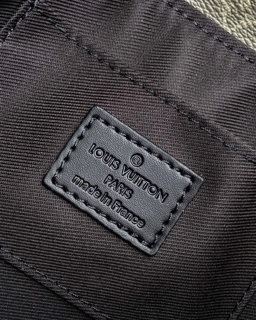 Black and Olive Monogram Crossbody Pouch — 10