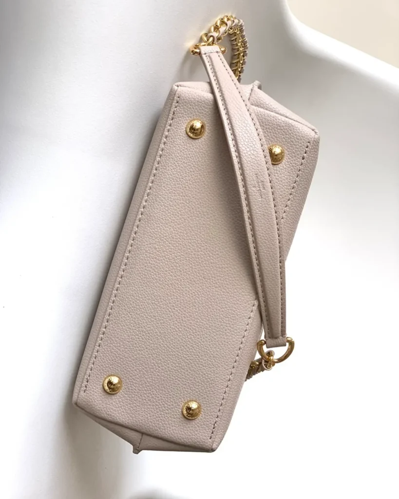 Greige Lockme Ever-Inspired Mini Handbag — base view