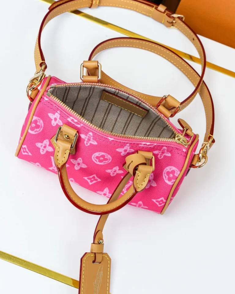 Pink Monogram Mini Top-Handle Bag