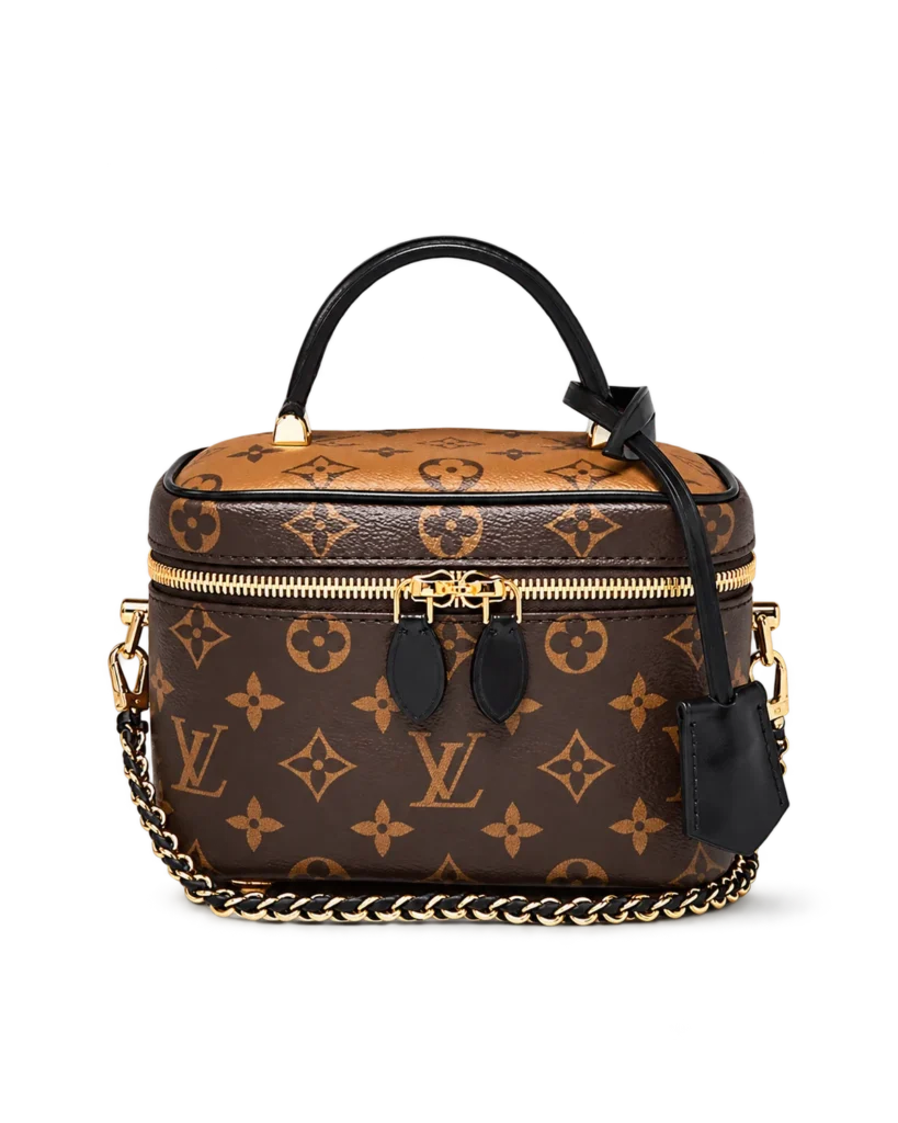 Two-Tone Monogram Vanity Bag with Chain — main view