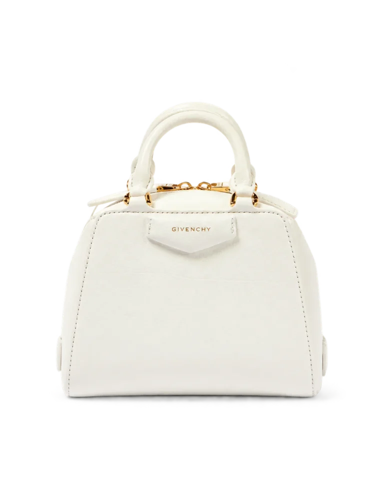 White Domed Top Handle Bag — main view