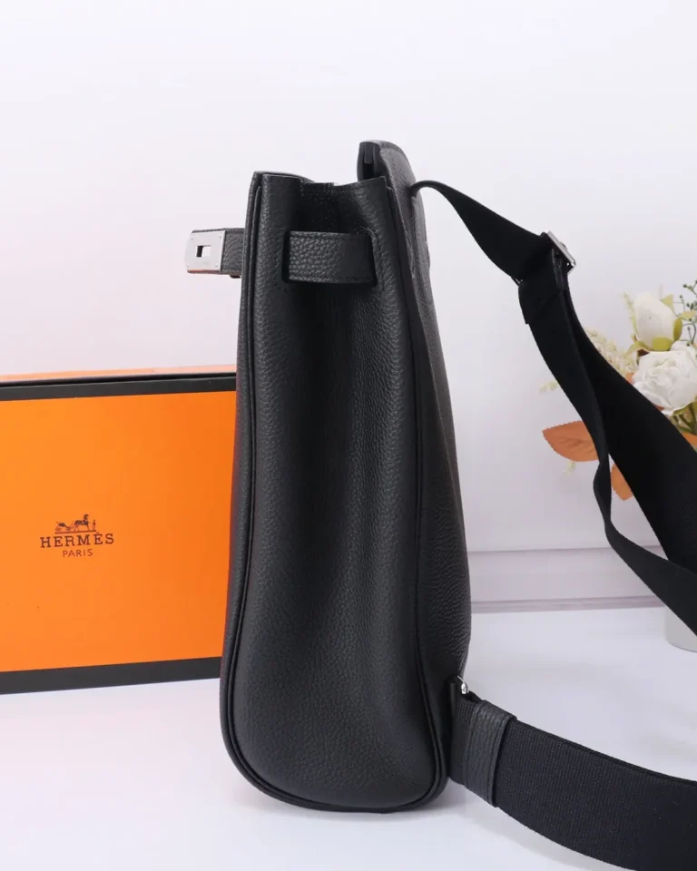 Dark Navy Tall Strap Bag — side view