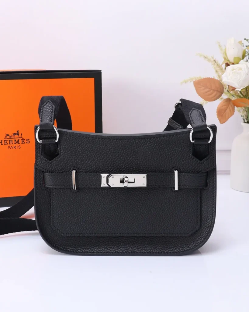 Jypsiere-Inspired Charcoal Mini Crossbody Bag, front view