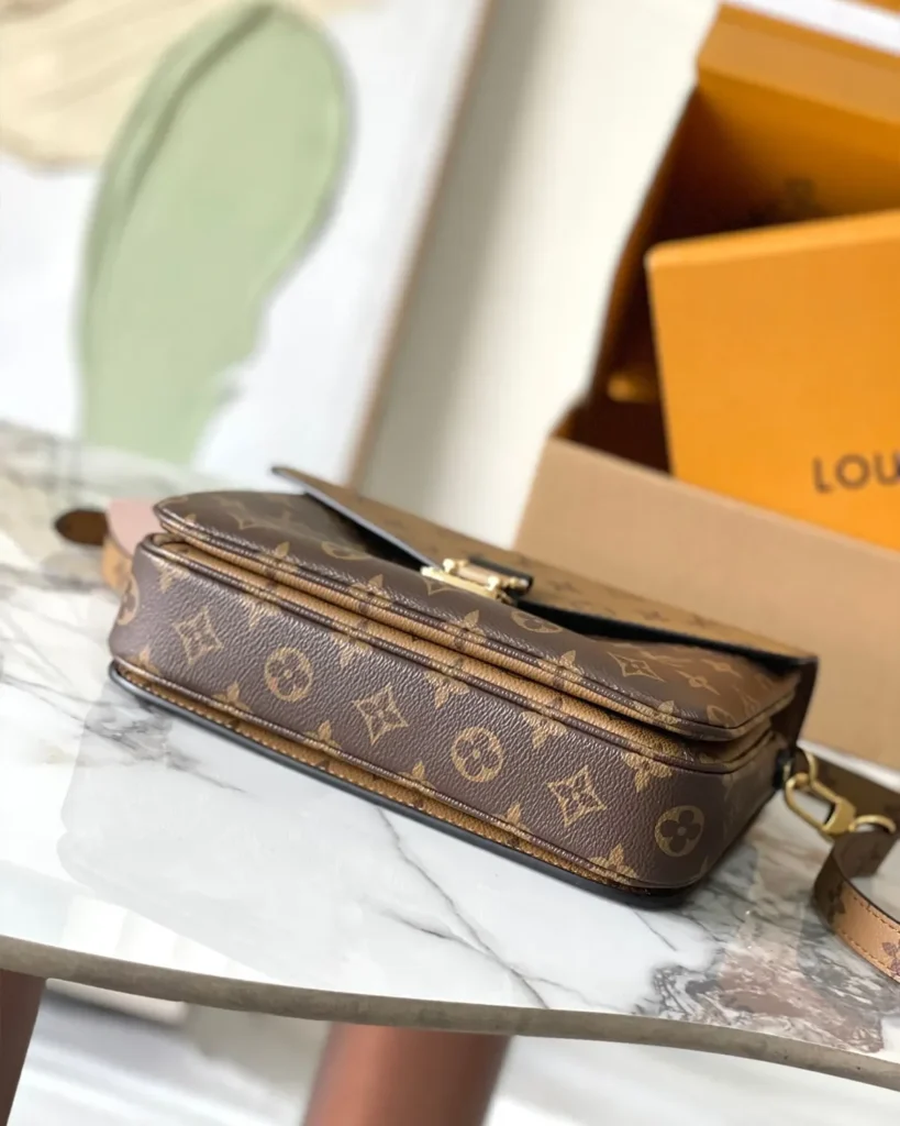 Two-Tone Monogram Envelope Satchel — base view