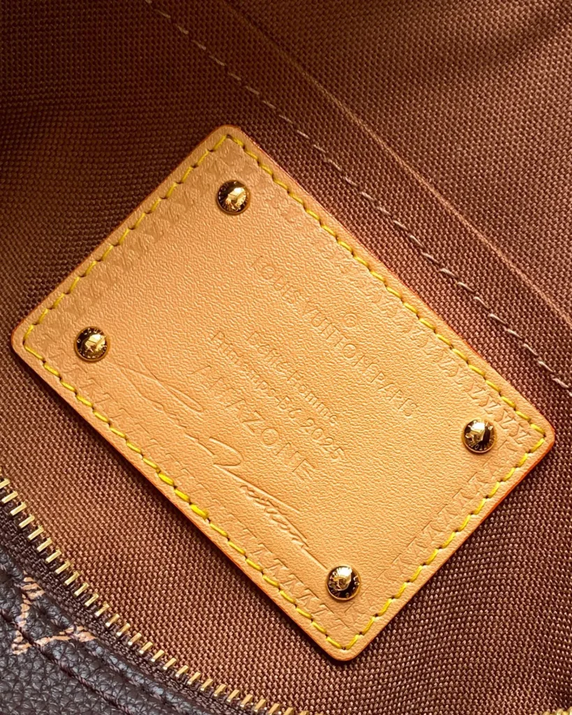 Brown Monogram Duffle Bag with Tan Trim — 10