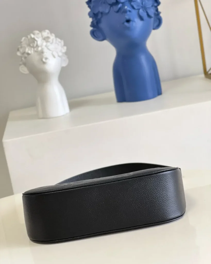 Black Mini Moon-Inspired Crescent Bag — base view