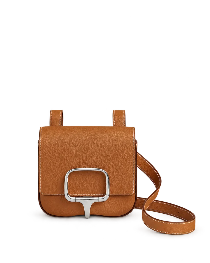 Della Cavalleria-Inspired Gold Mini Saddle Bag, main view
