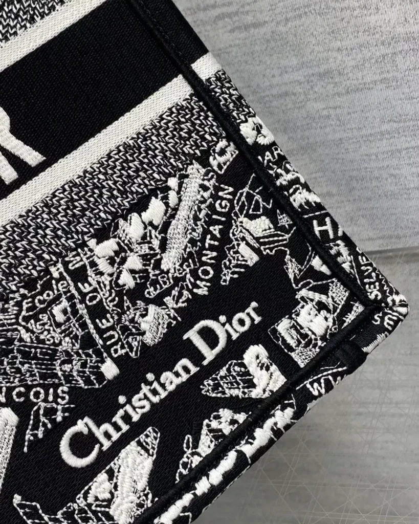Black and White City Map Tote — pattern detail view