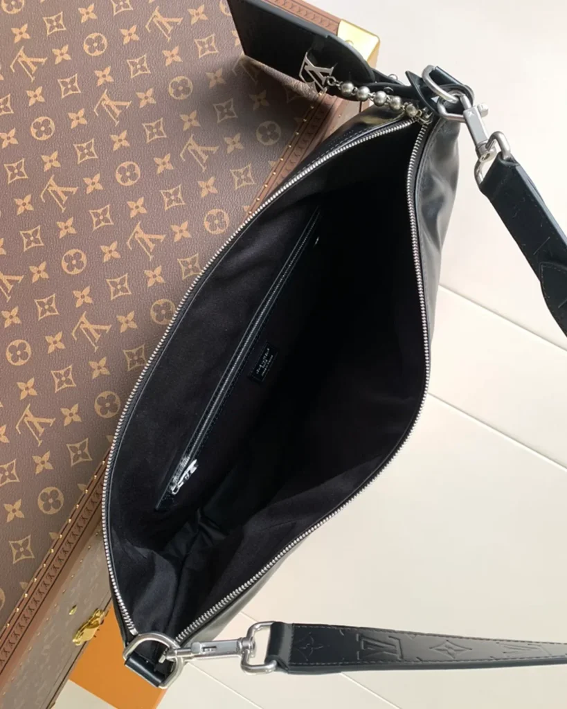 Black Slouchy Hobo Bag — interior view