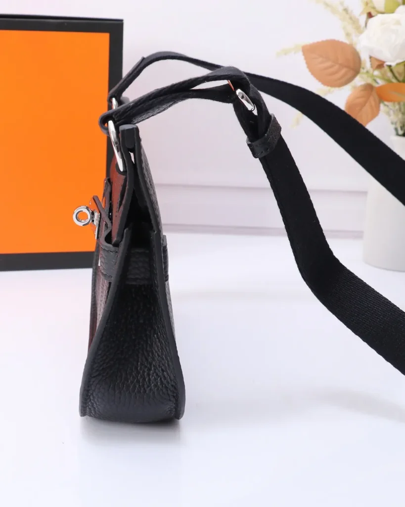 Jypsiere-Inspired Charcoal Mini Crossbody Bag, side view