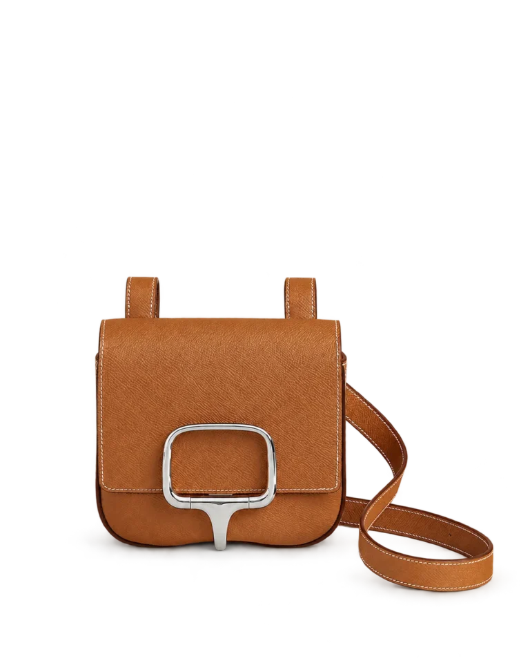 Della Cavalleria-Inspired Gold Mini Saddle Bag, main view