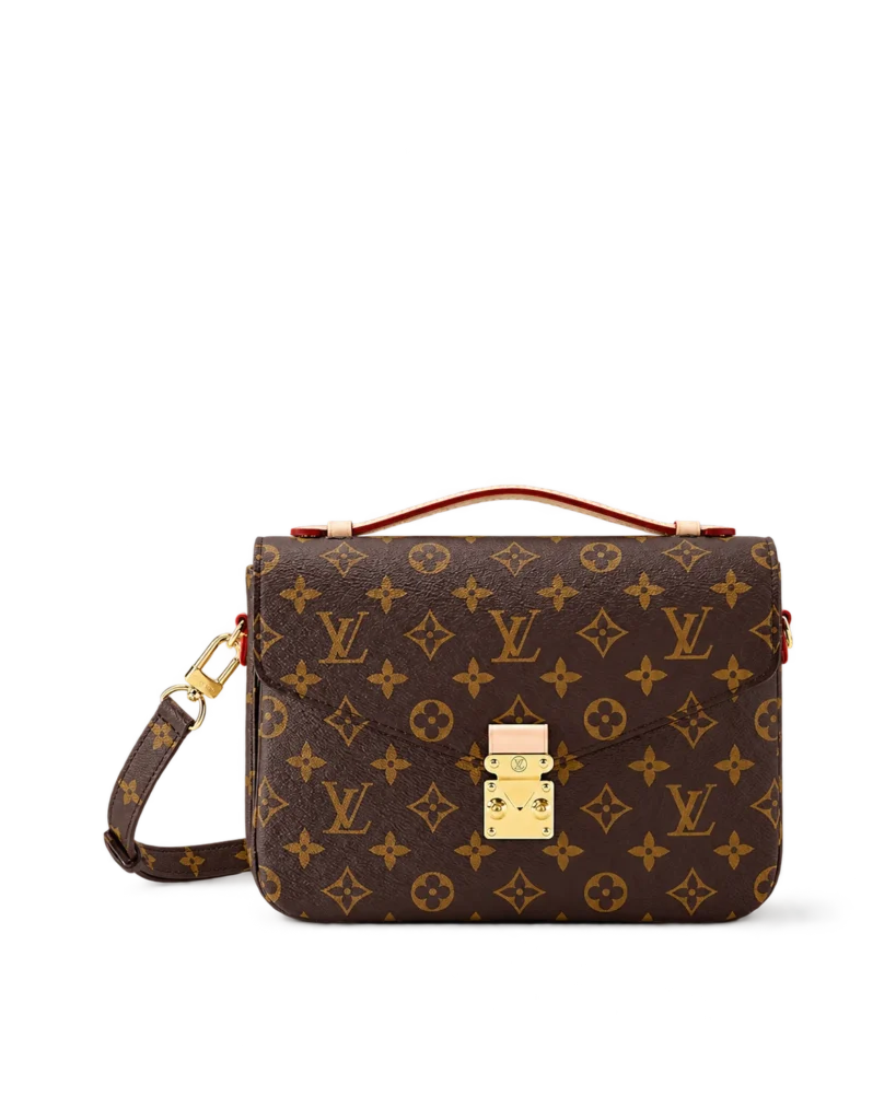 Brown Monogram Flap Satchel — main view