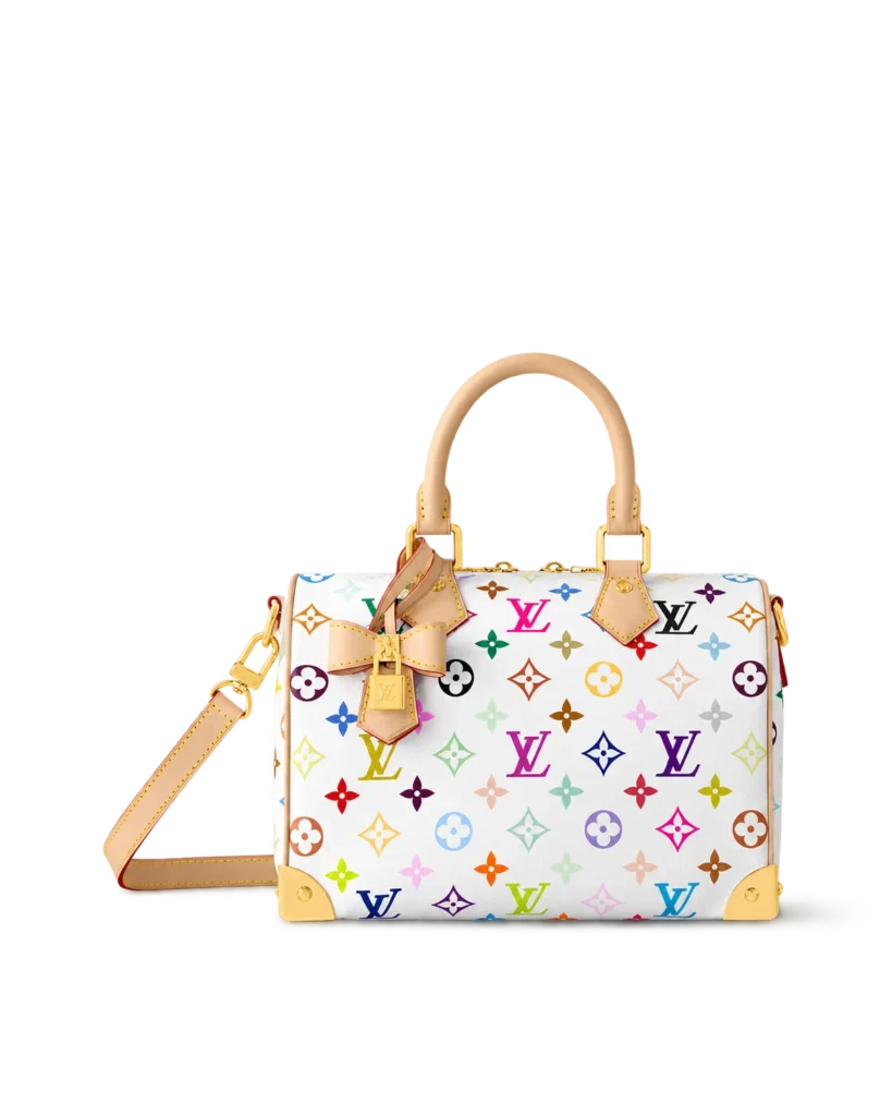White Multicolor Monogram Top-Handle Bag — main view