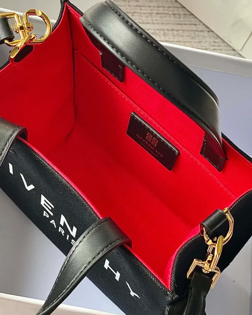Black Logo Box Shopper — interior