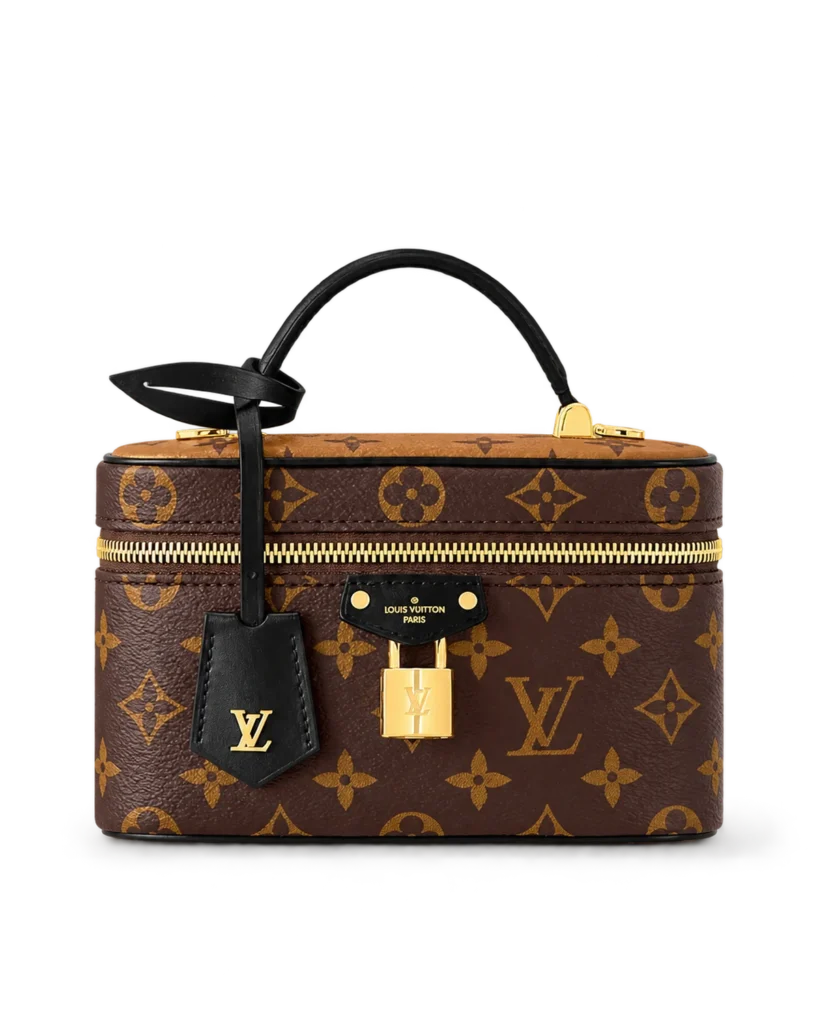 Brown Monogram Vanity Case with Padlock — main view