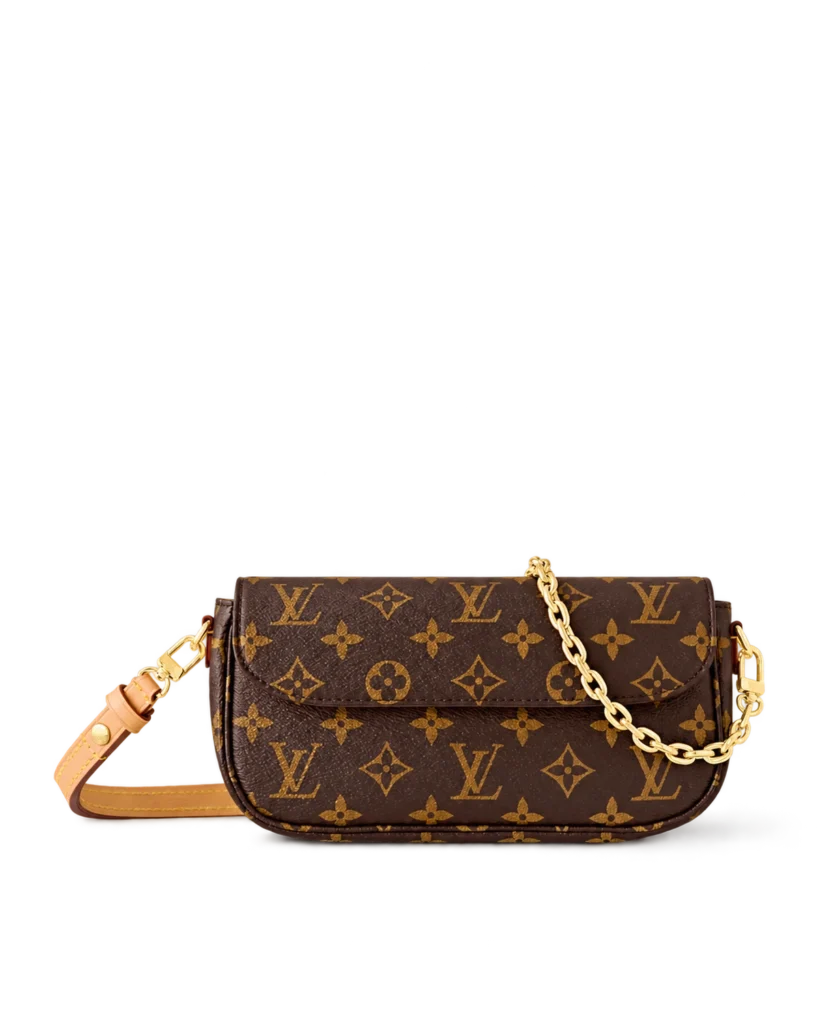 Brown Monogram Baguette Chain Bag — upright front view