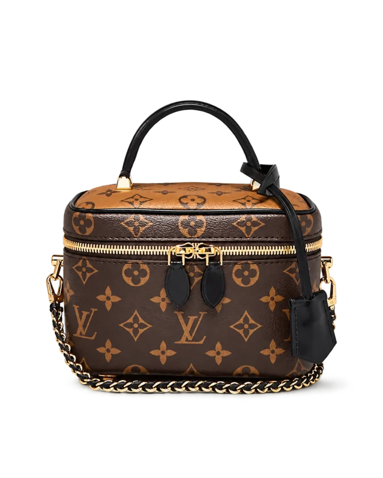 Two-Tone Monogram Vanity Bag with Chain — main view