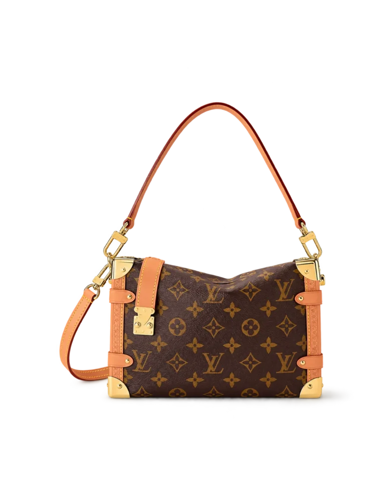 Brown Monogram Tan-Trim Shoulder Bag — main view