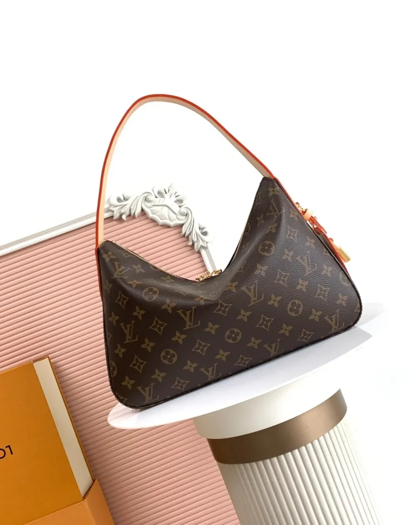 Brown Monogram Slouchy Hobo — rear view