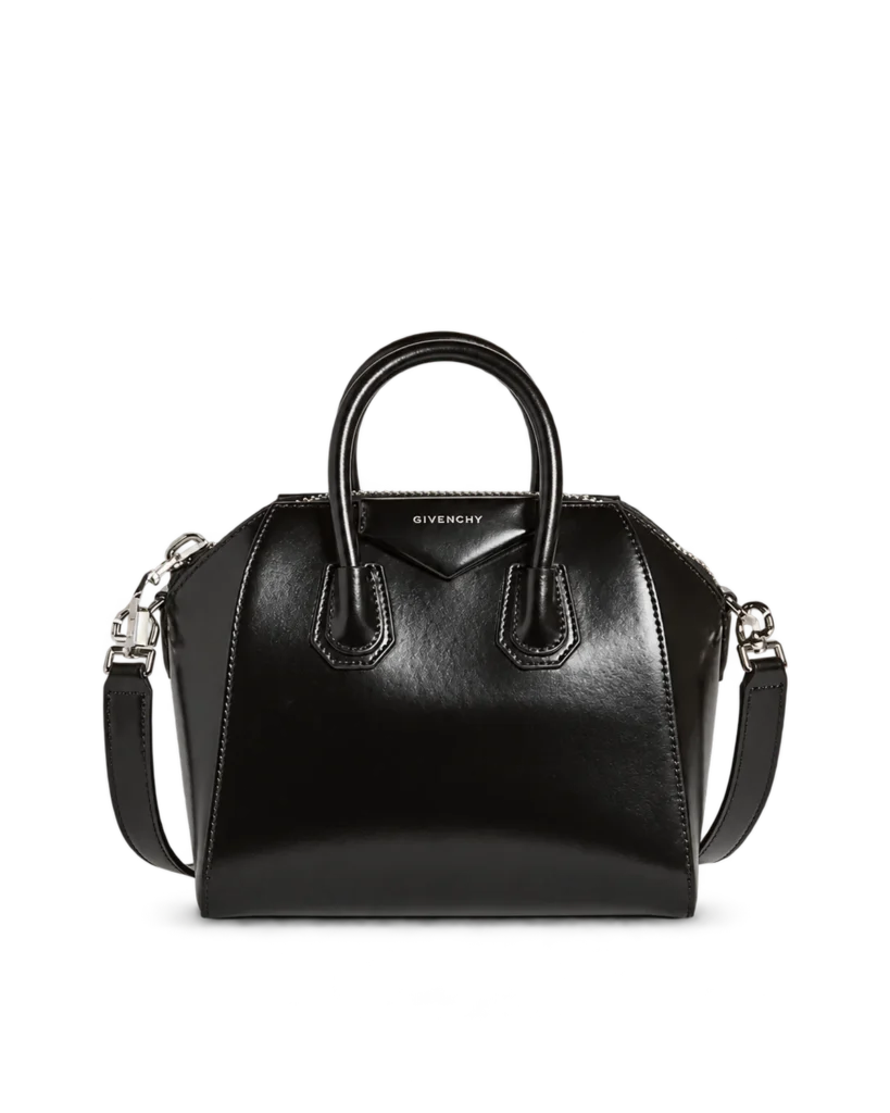 Black Architectural Top Handle Bag — main view