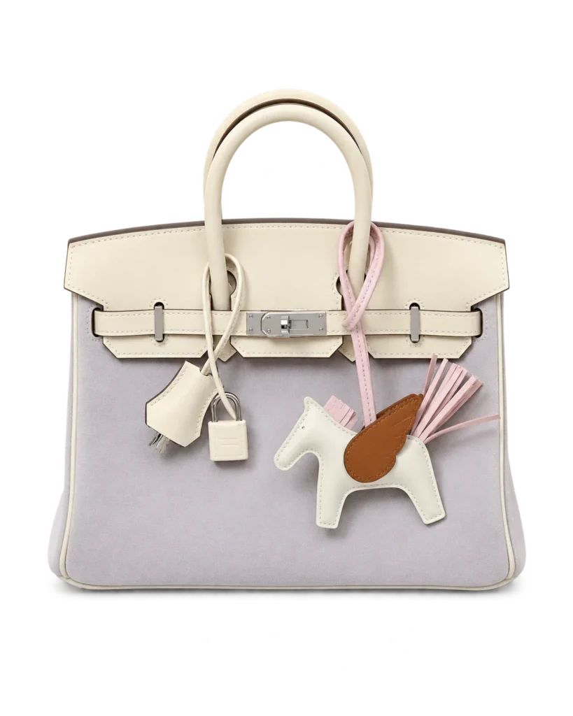 Lilac Cream Two-Tone Top-Handle Bag — main view