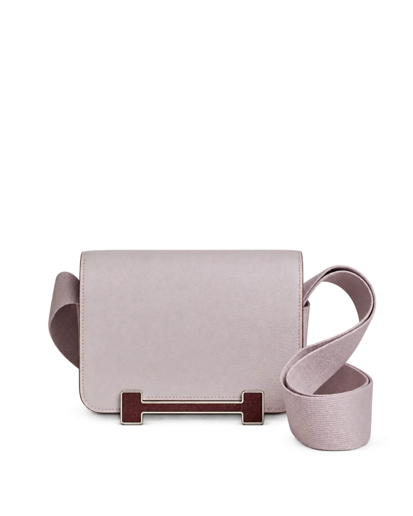 Pale Mauve geta-inspired box bag, main view