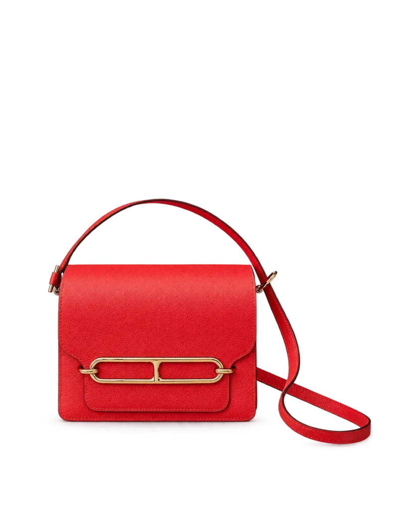 Red roulis-inspired mini bag, main view