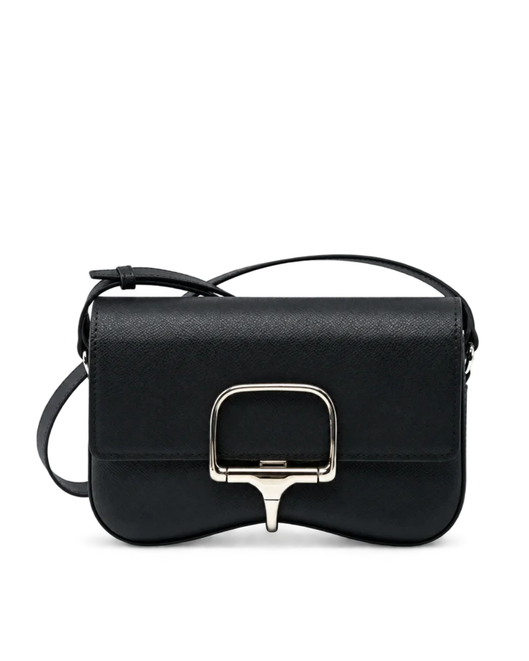 Della Cavalleria-Inspired Black Elan Saddle Bag, main view